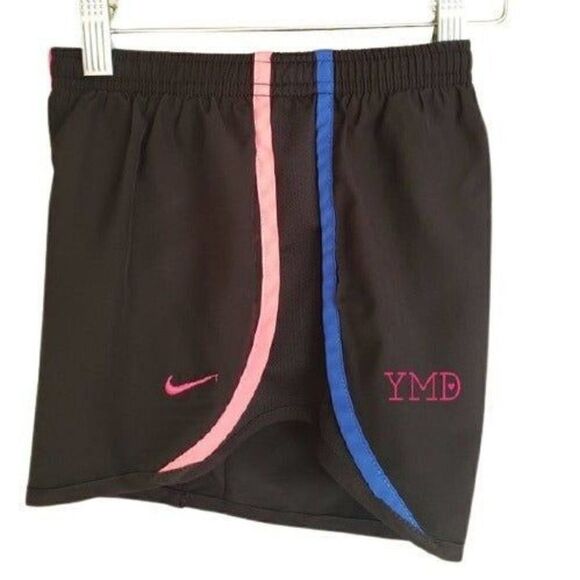 Nike Girl's Dri-Fit Tempo Running Shorts 3" Black Lined - Picture 1 of 7